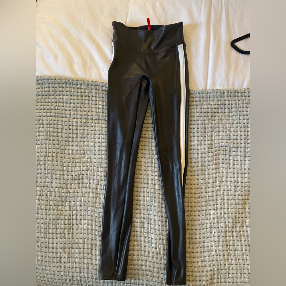 Spank faux leather leggings